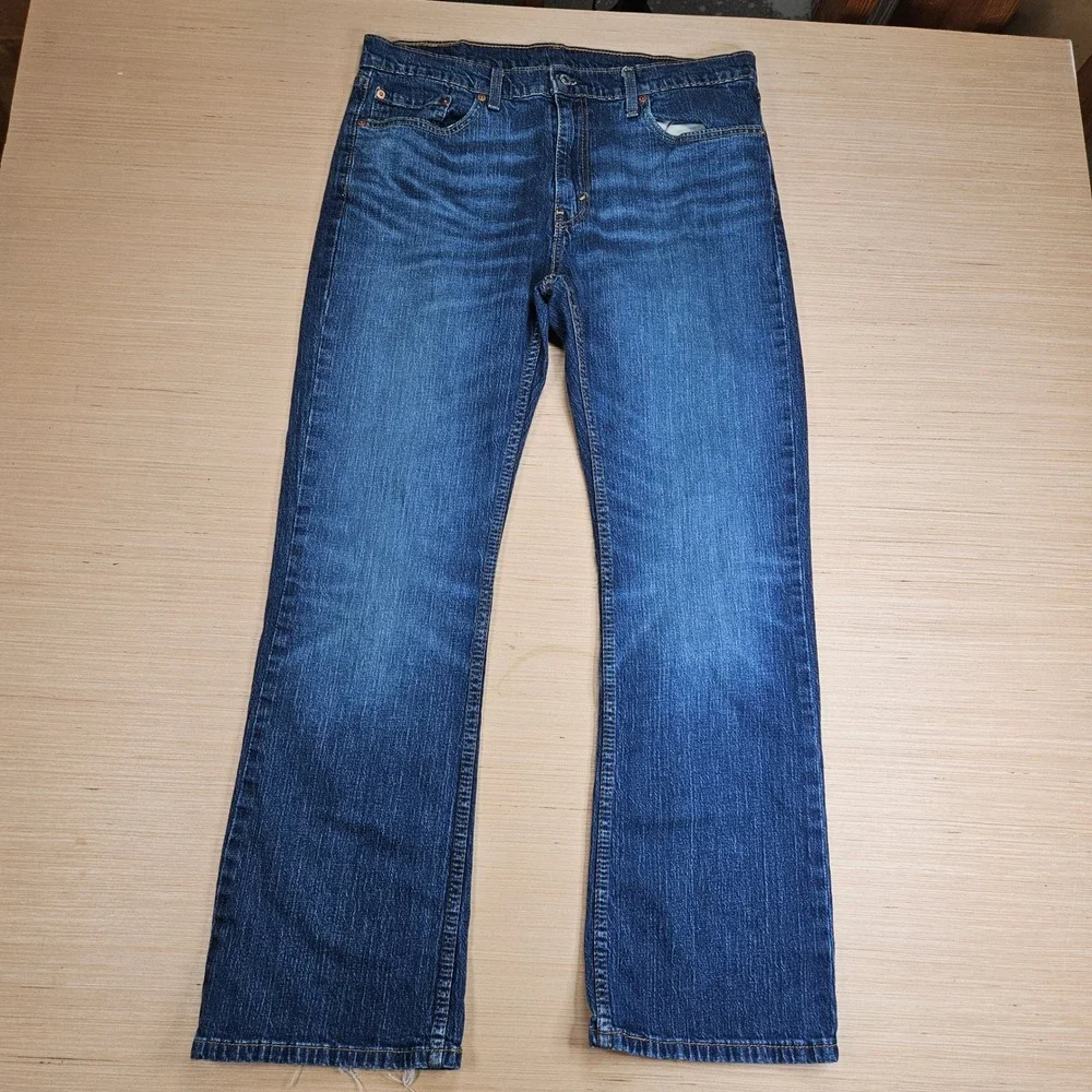 Levi's 527 Bootcut Jeans Mens 36x32 Fit 36x30 Blue Denim Stretch Casual Pants
